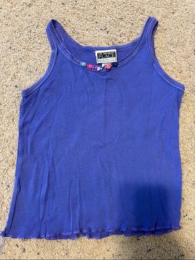 The Children's Place Blue-Purple Tank Top with Rosette Accents